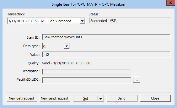 OPC Single Item data group